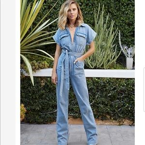 LadyGang x Express Denim Jumpsuit - Size 6, Never Worn!